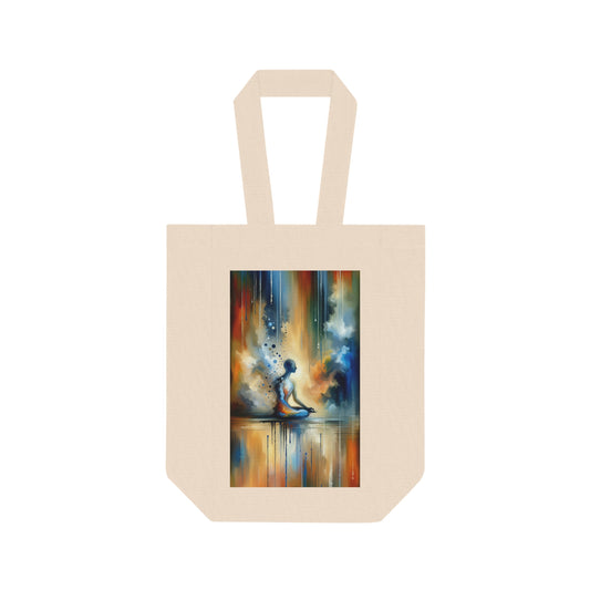 Resonance Abstract Healing Double Wine Tote Bag