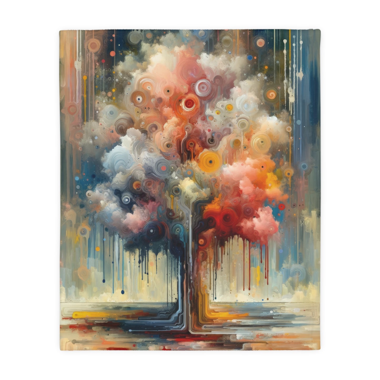 Abstract Beliefs Reflection Velveteen Microfiber Blanket (Two-sided print)