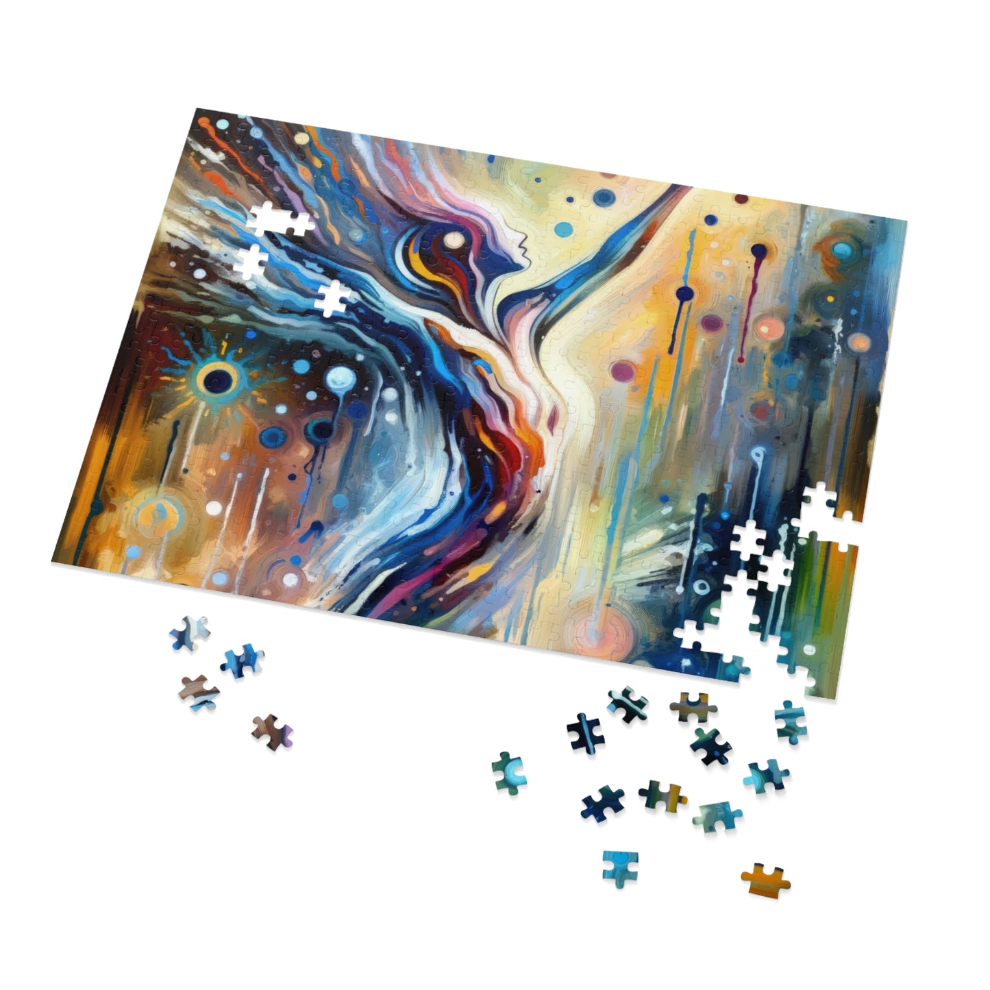 Journey Embrace Tachism Jigsaw Puzzle (30, 110, 252, 500,1000-Piece)