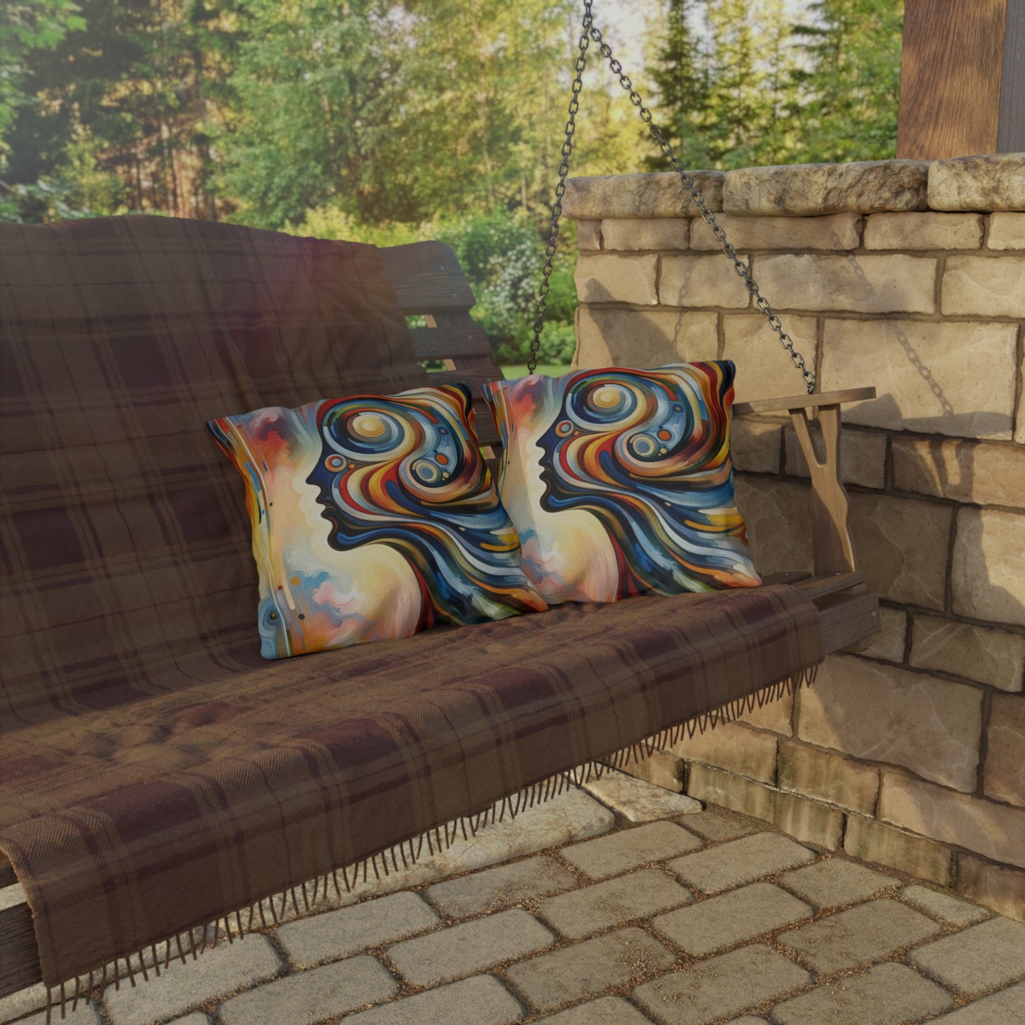 Transformative Harmonic Tachism Outdoor Pillows