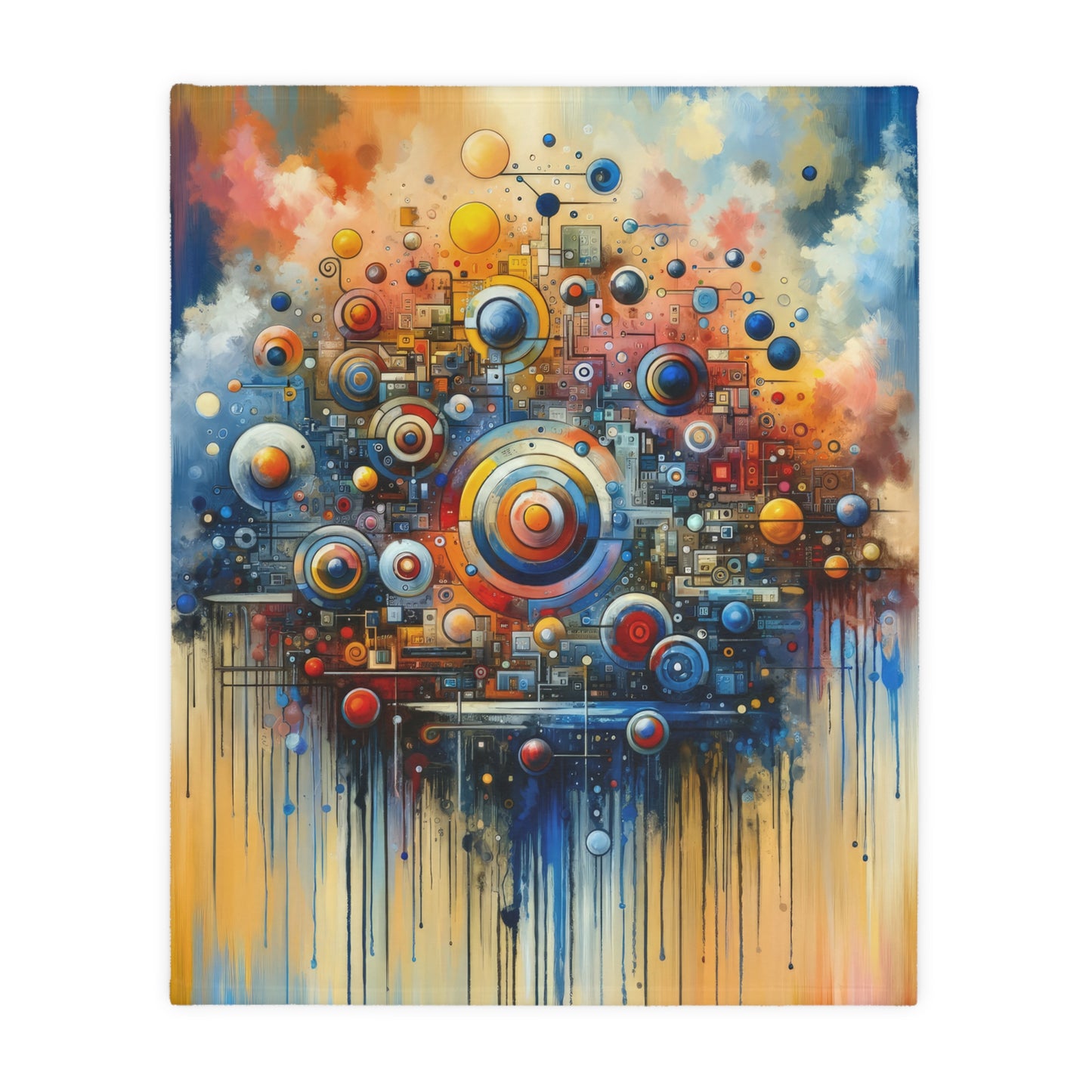 Connected Virtuality Canvas Velveteen Microfiber Blanket (Two-sided print)