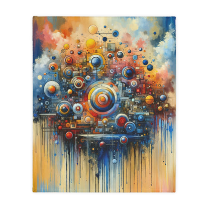 Connected Virtuality Canvas Velveteen Microfiber Blanket (Two-sided print)