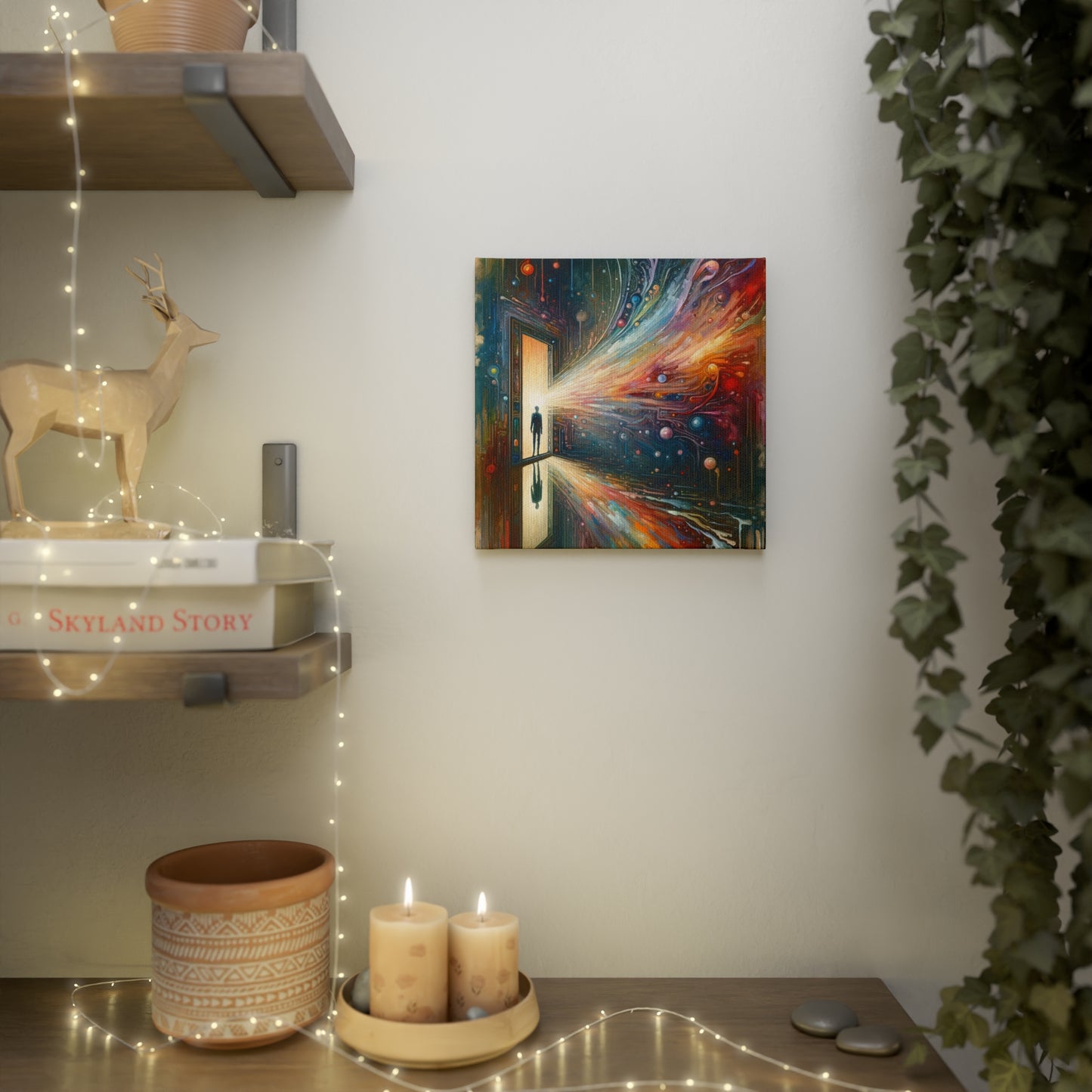 Mirror Wholeness Tachism Canvas Photo Tile