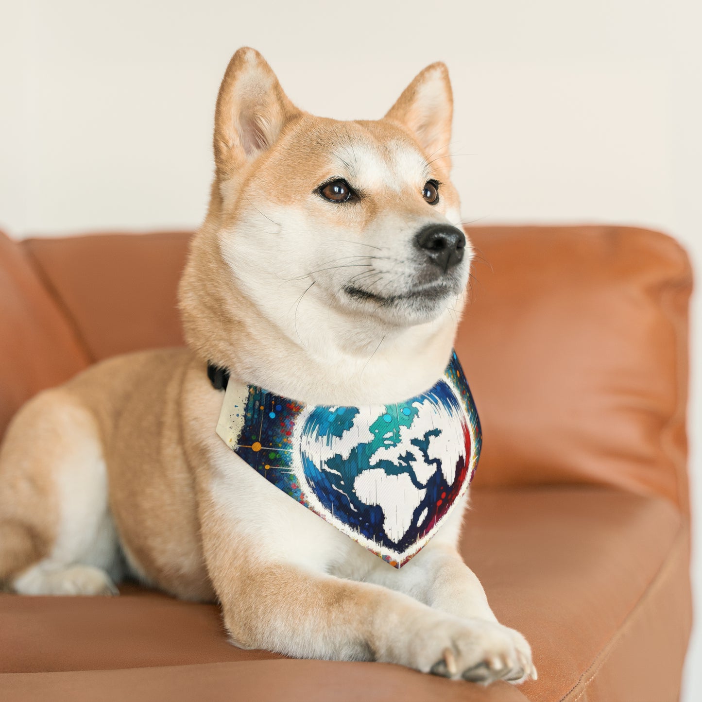 Heartbeats Synchronizing Peace Pet Bandana Collar