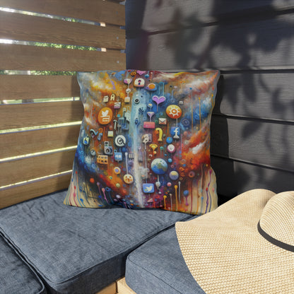 Digital Essence Revelation Outdoor Pillows