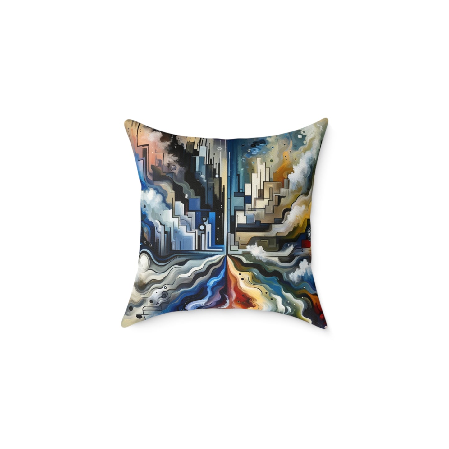 Digital Divide Navigation Spun Polyester Pillow