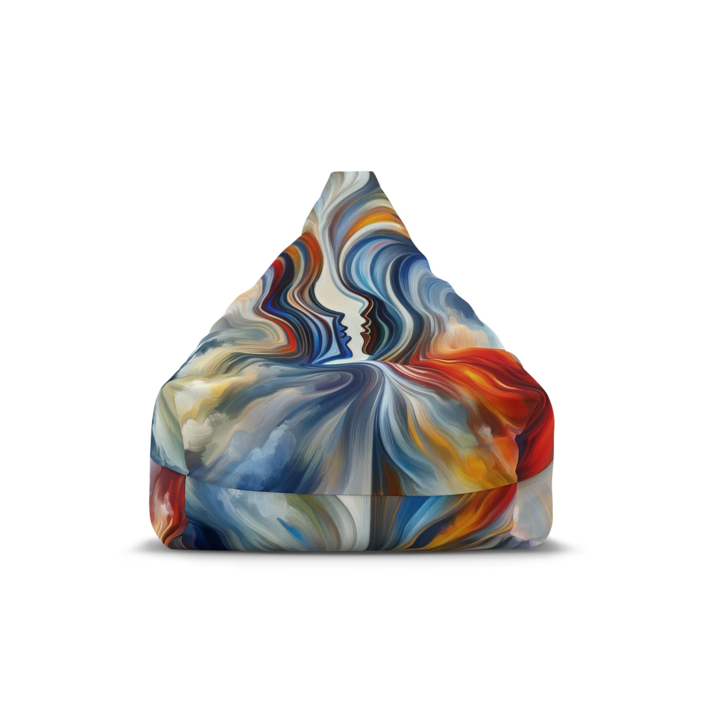 Convergent Abstract Unity Bean Bag Chair Cover