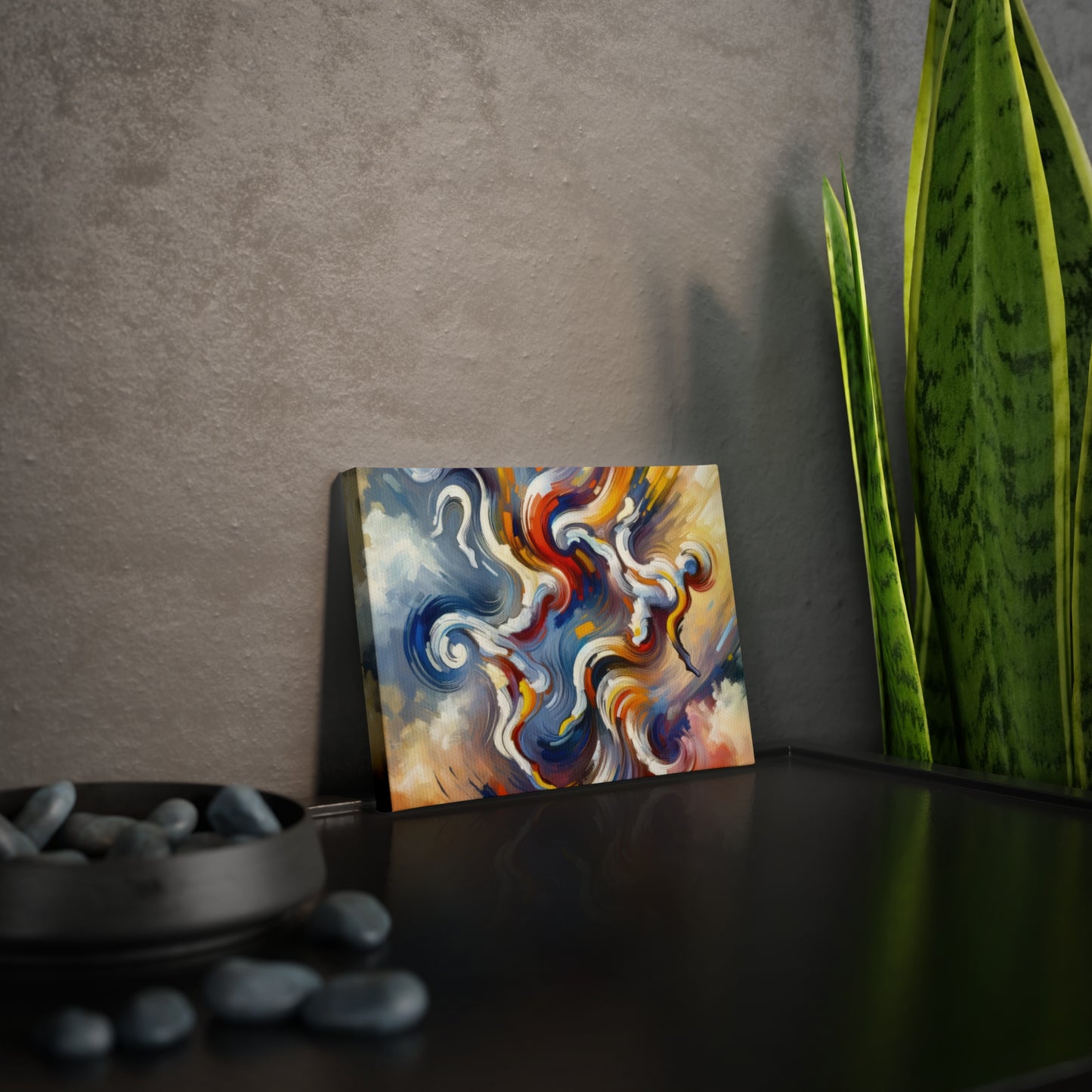 Dancing Disruption Tachism Canvas Photo Tile