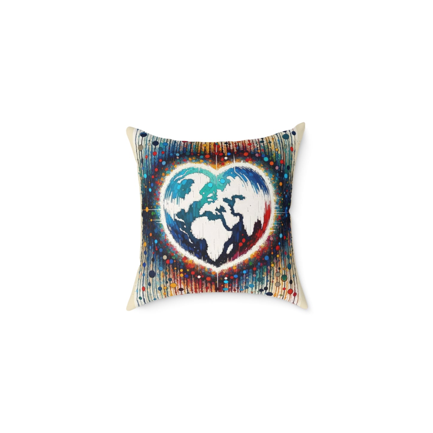 Heartbeats Synchronizing Peace Spun Polyester Pillow