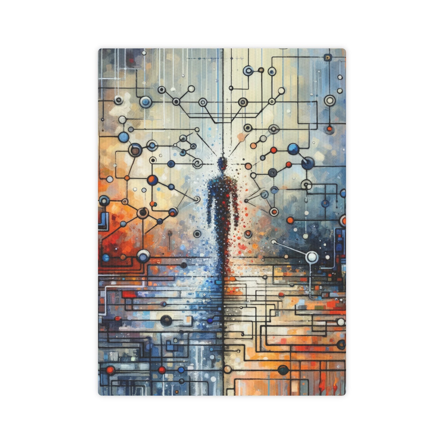 Technological Connectivity Bridge Canvas Photo Tile
