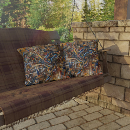 Intricate Life Tapestry Outdoor Pillows