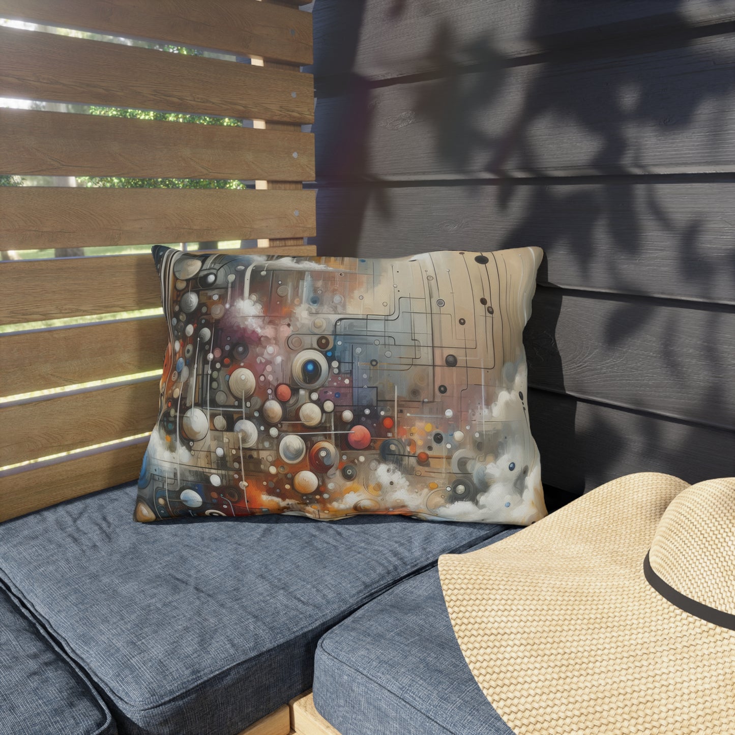 Abstract Mechanical Harmony Outdoor Pillows