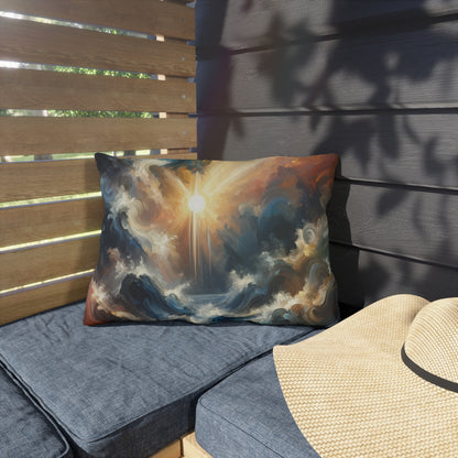 Tumultuous Sea Enlightenment Outdoor Pillows