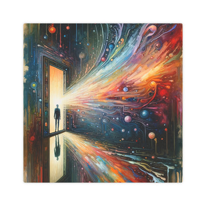 Mirror Wholeness Tachism Canvas Photo Tile