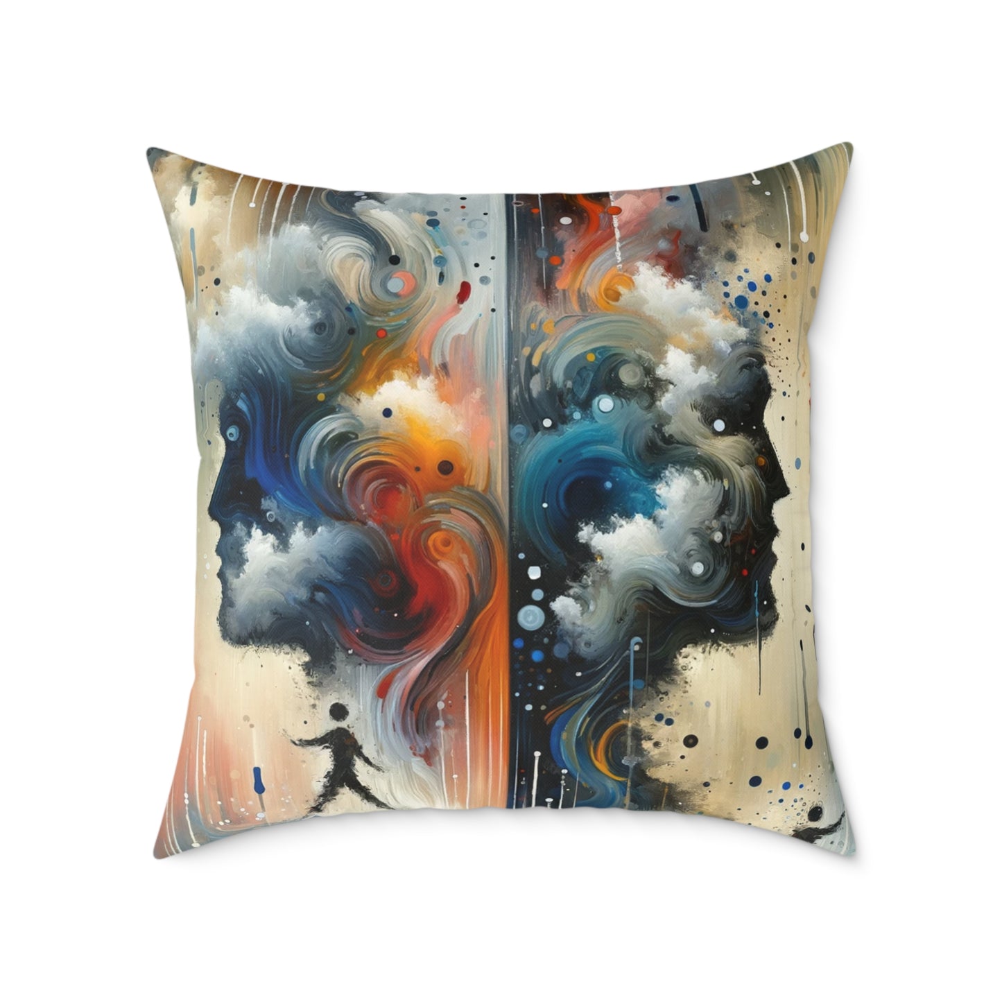 Connected Isolation Paradox Spun Polyester Pillow