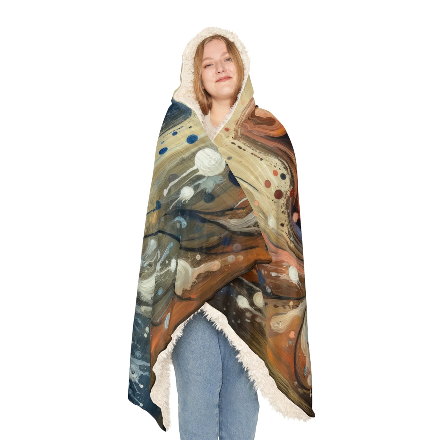 Empathic Connection Tachism Snuggle Blanket