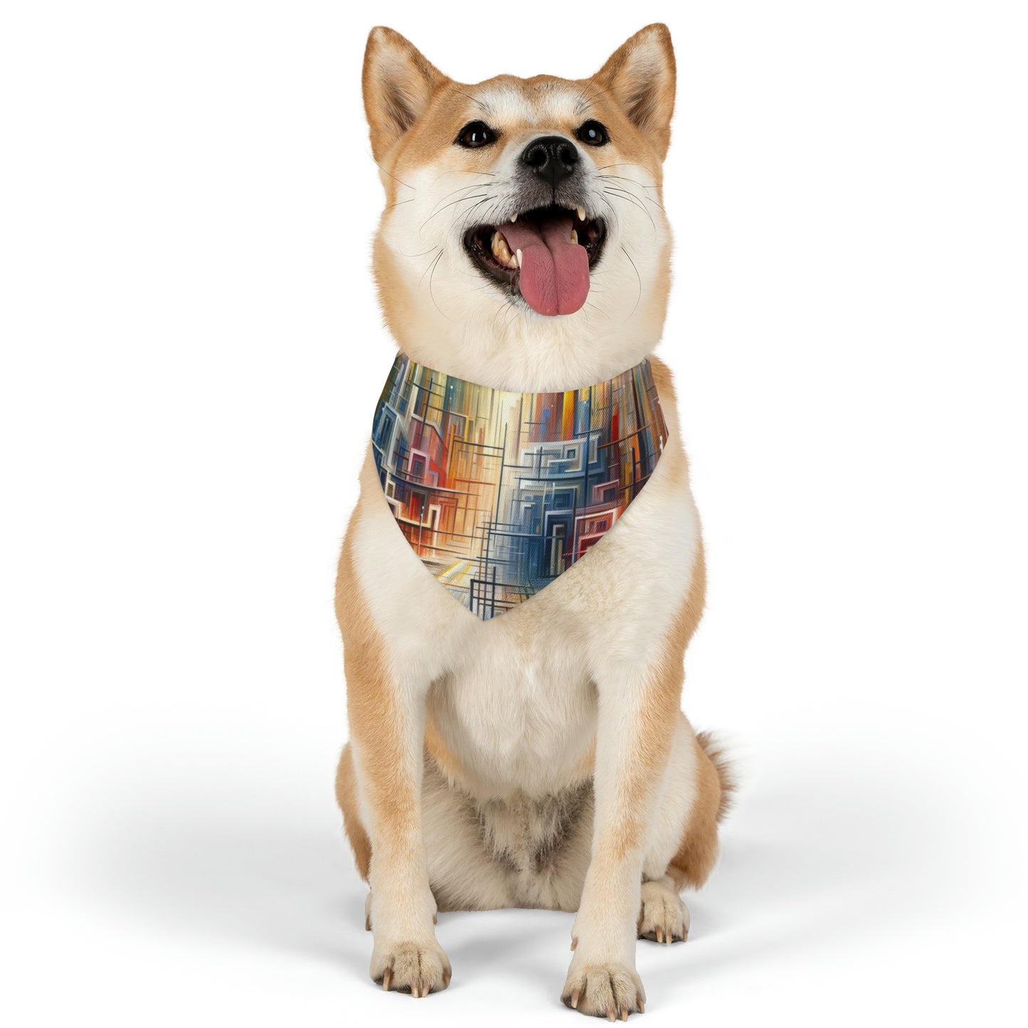 Urban Flow Interconnectedness Pet Bandana Collar