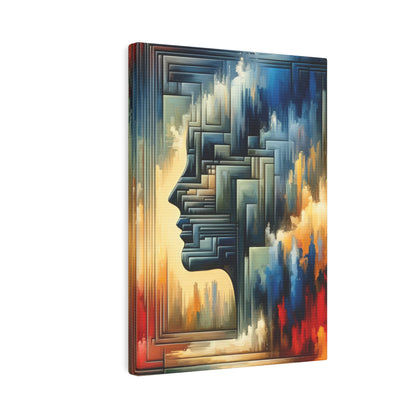 Abstract Geometric Boundaries Canvas Photo Tile