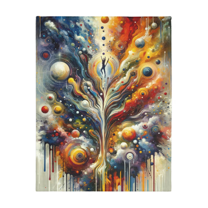 Cosmic Vision Tree Velveteen Microfiber Blanket (Two-sided print)