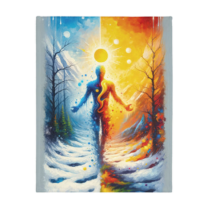 Invincible Summer Discovery Velveteen Microfiber Blanket (Two-sided print)