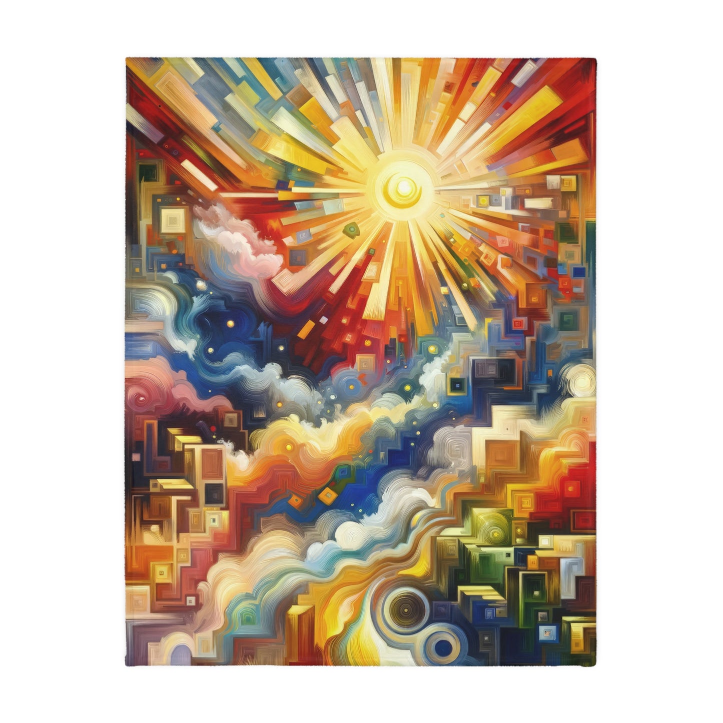 Abundant Resources Burst Velveteen Microfiber Blanket (Two-sided print)