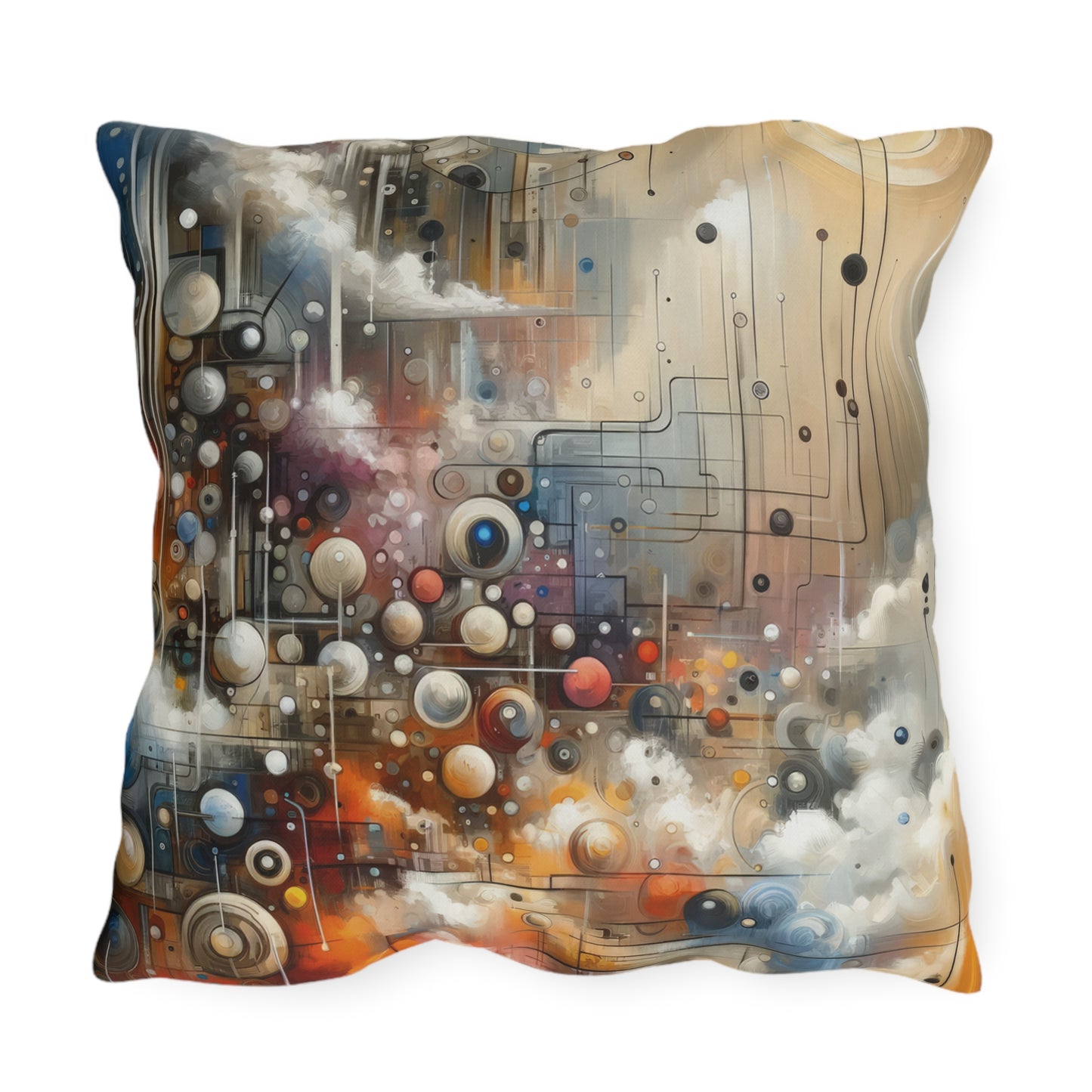 Abstract Mechanical Harmony Outdoor Pillows