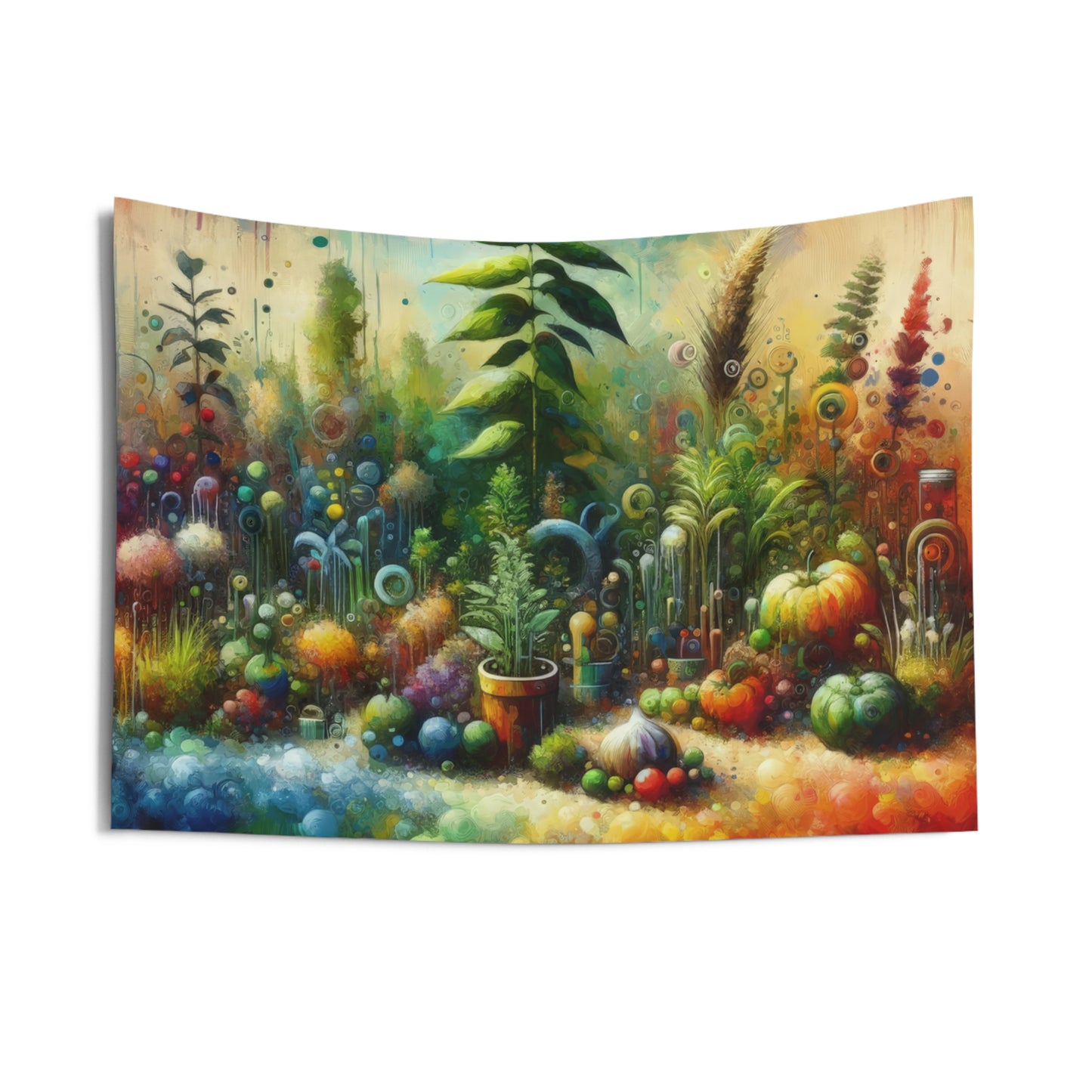 Communal Garden Microcosm Indoor Wall Tapestries
