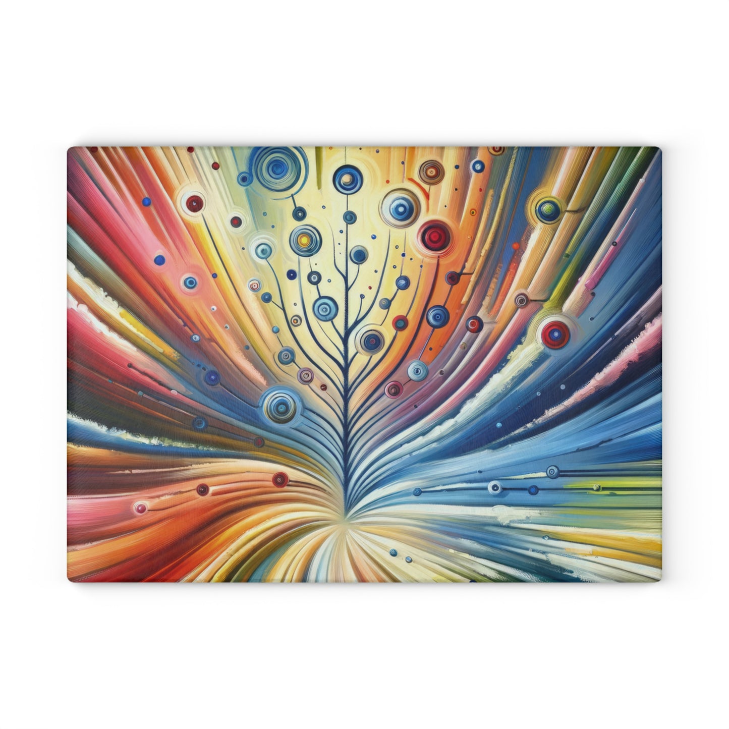 Sustainable Ripple Abstract Glass Cutting Board