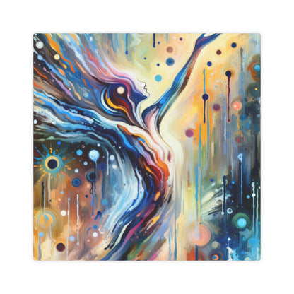 Journey Embrace Tachism Canvas Photo Tile