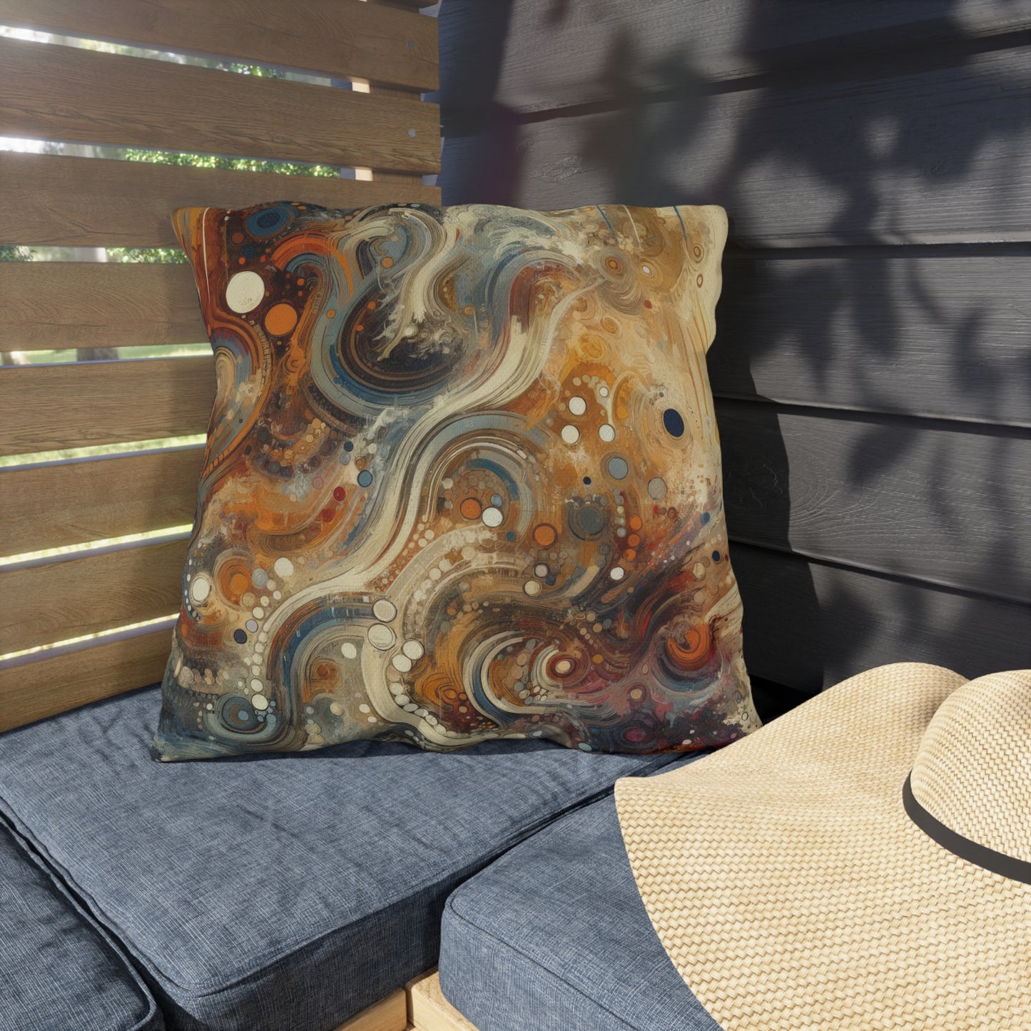 Dynamic Cultural Mosaic Outdoor Pillows