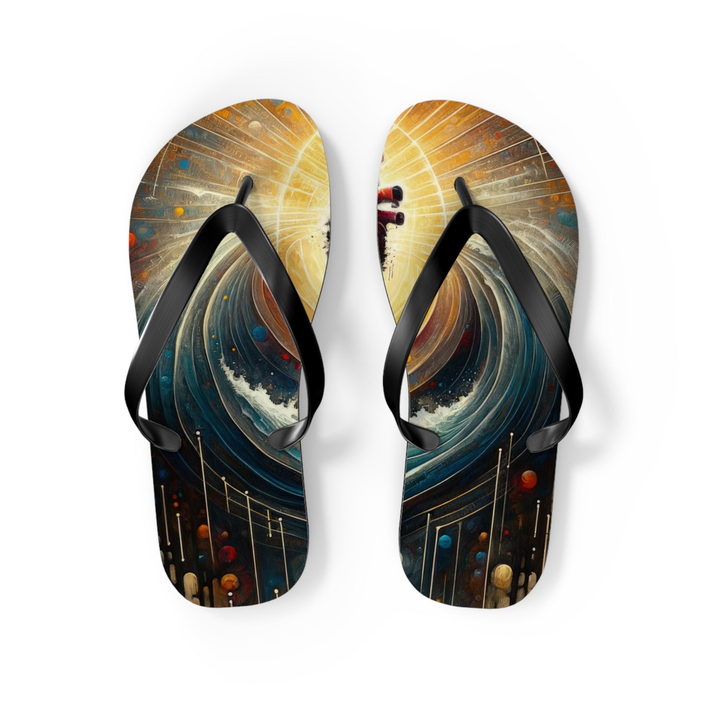 Awakened Heart Waves Flip Flops