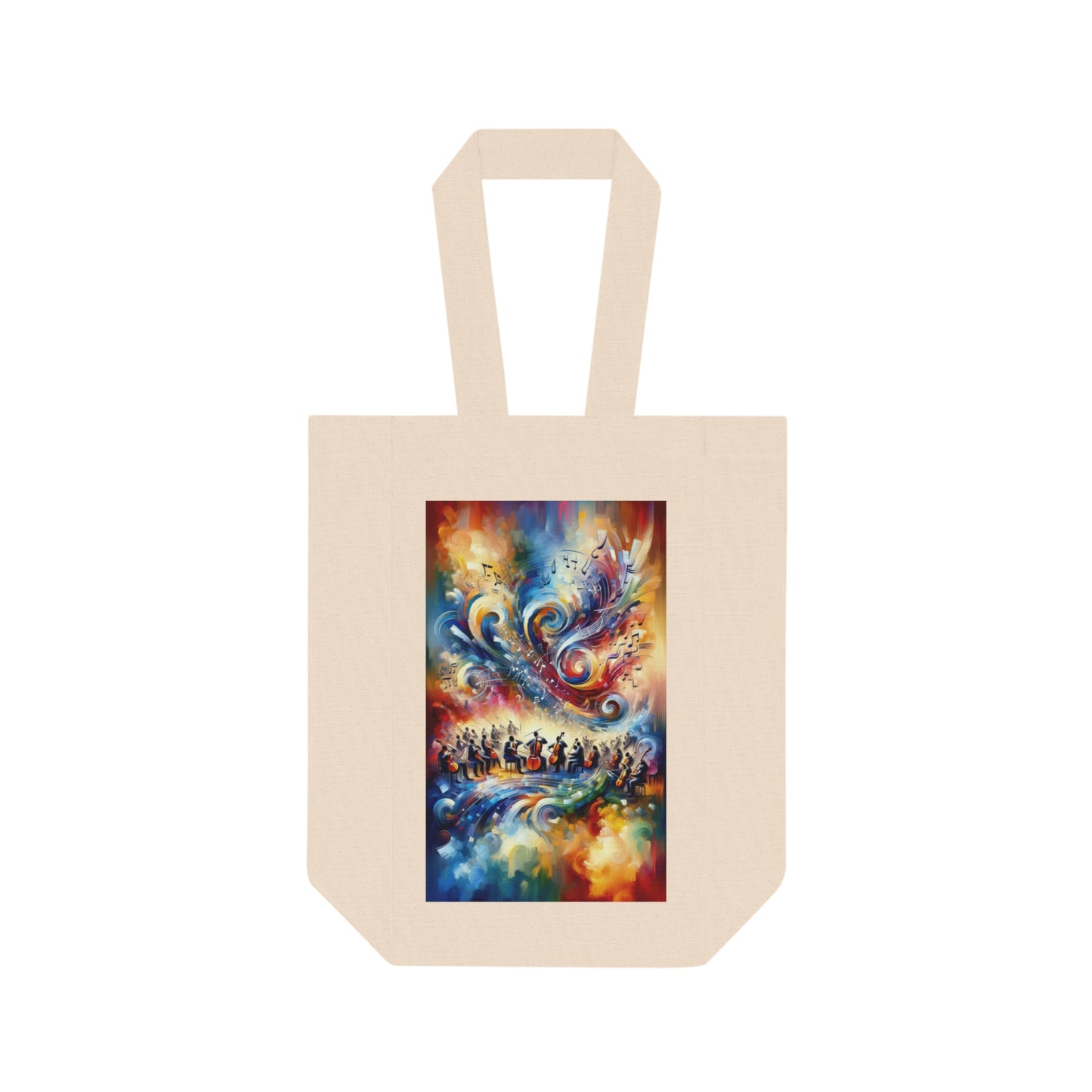 Vibrant Maestro Symphony Double Wine Tote Bag