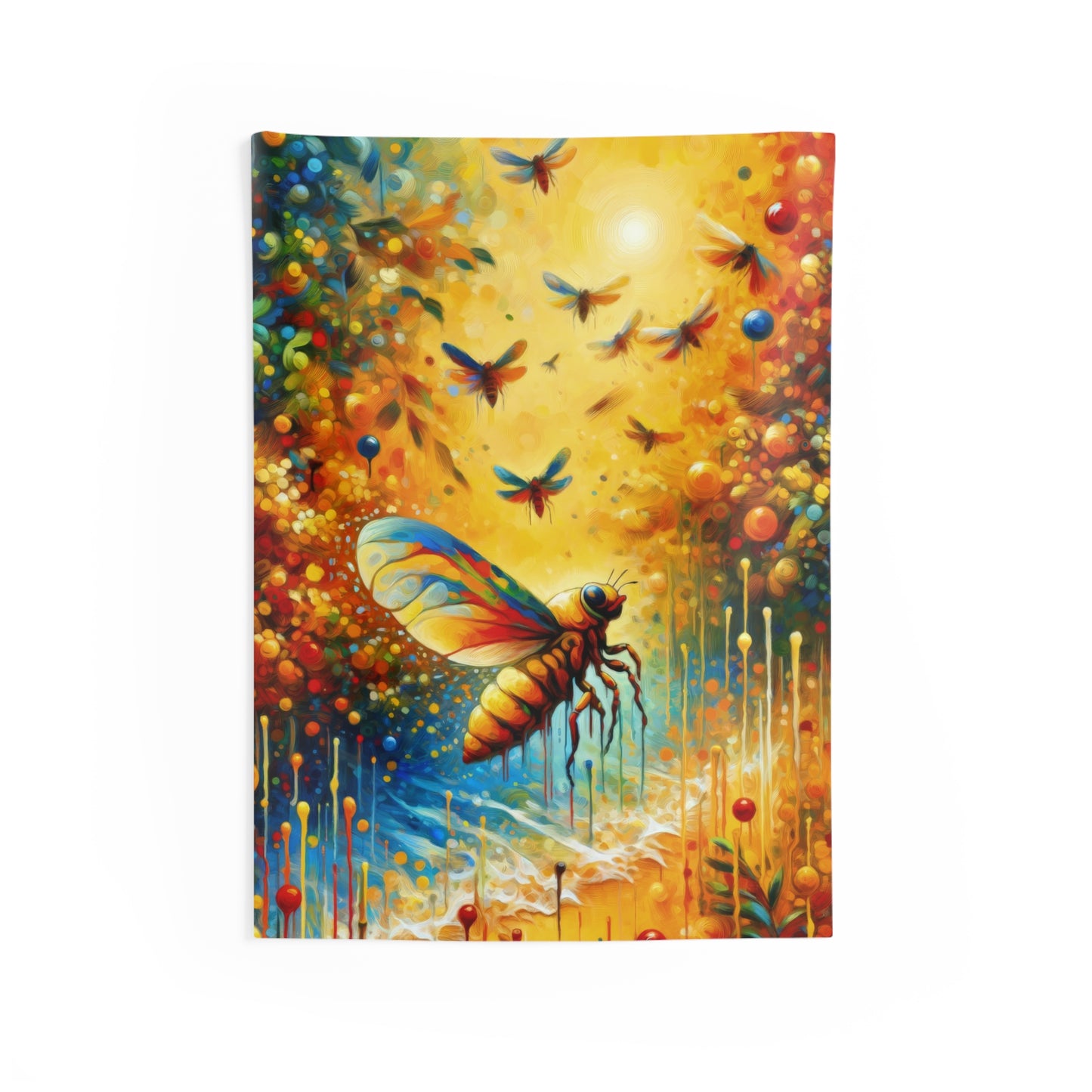 Seasonal Cicada Vibrance Indoor Wall Tapestries