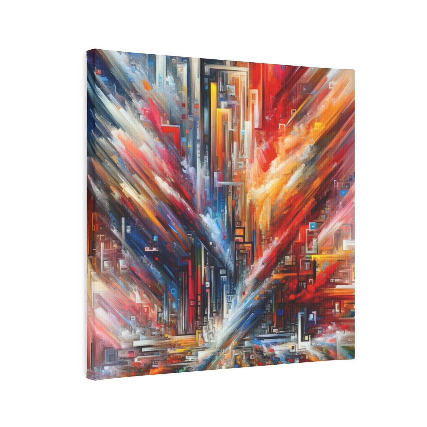 Digital Chaos Symphony Canvas Photo Tile