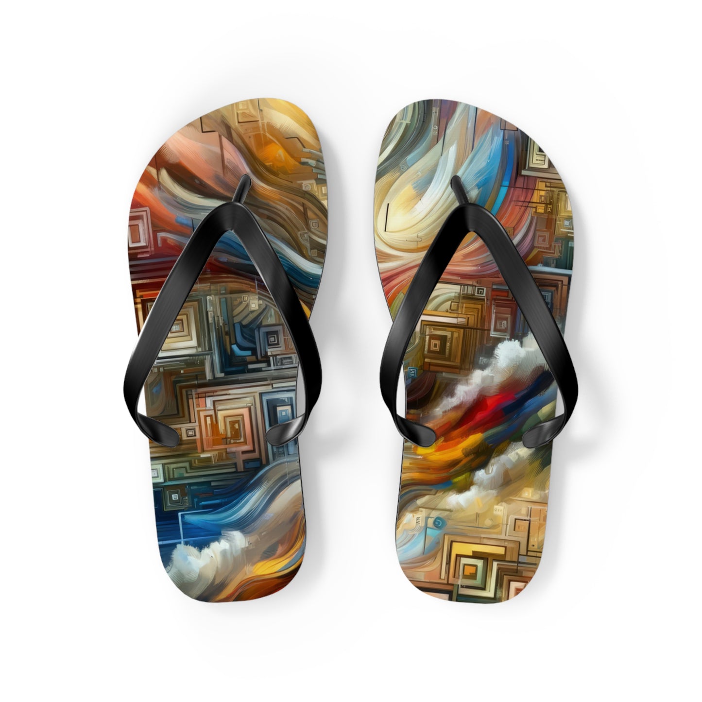 Woven Progress Tapestry Flip Flops