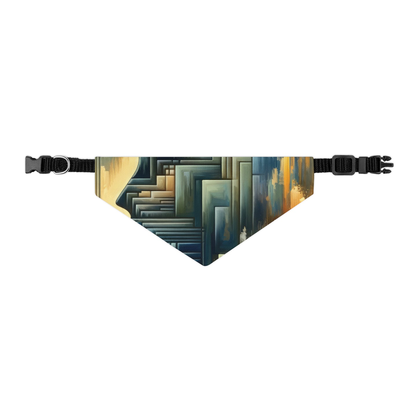 Abstract Geometric Boundaries Pet Bandana Collar