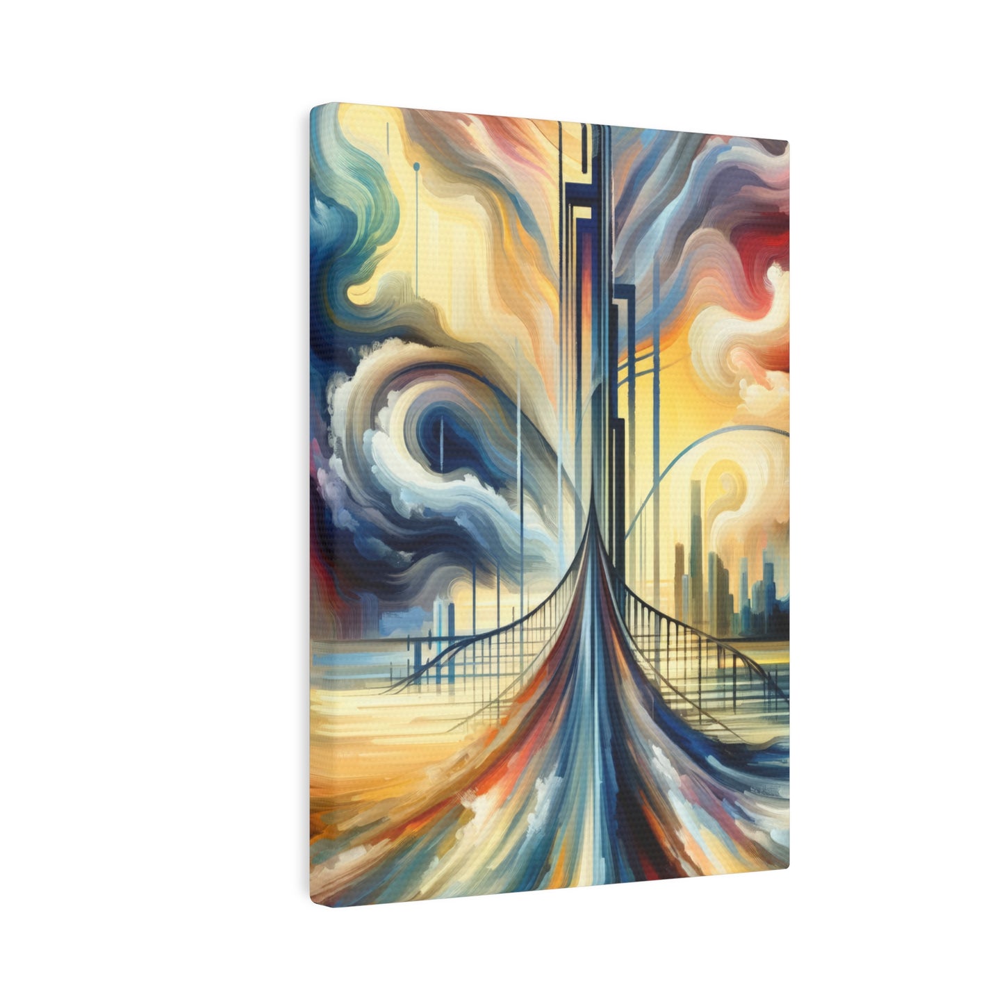 Conscious Bridge Tachism Canvas Photo Tile