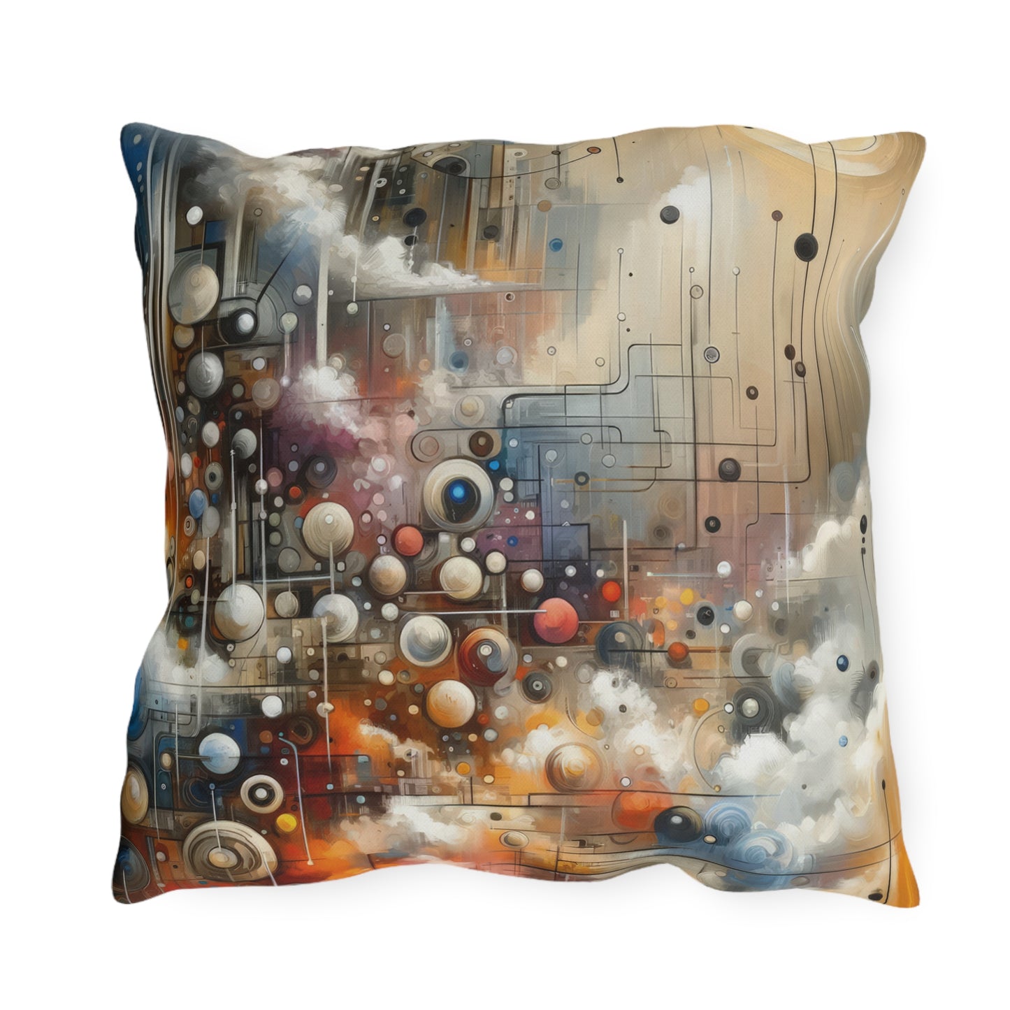 Abstract Mechanical Harmony Outdoor Pillows
