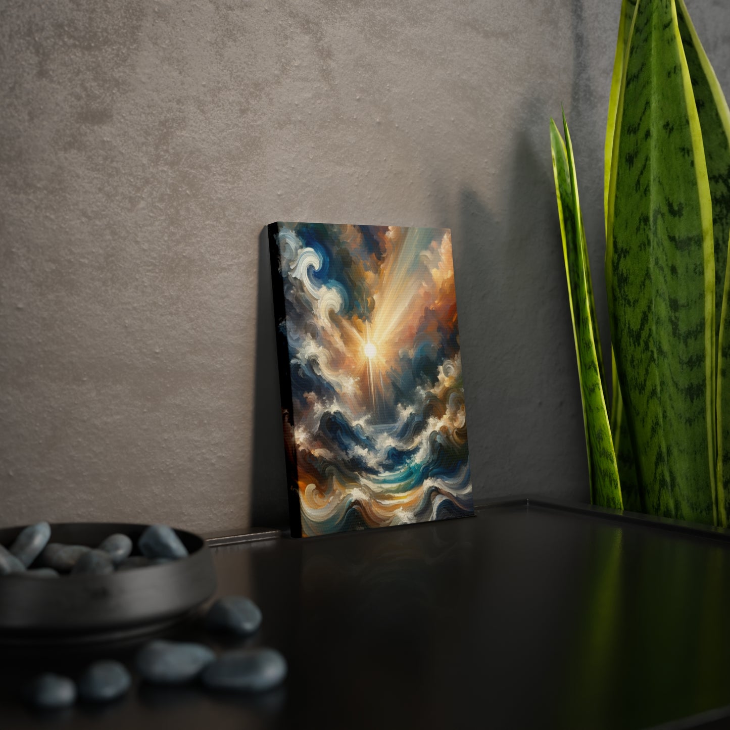 Tumultuous Sea Enlightenment Canvas Photo Tile