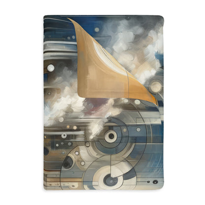 Abstract Mechanical Harmony Velveteen Microfiber Blanket (Two-sided print)
