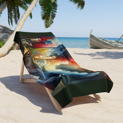 Tuning Essence Abstract Beach Towel