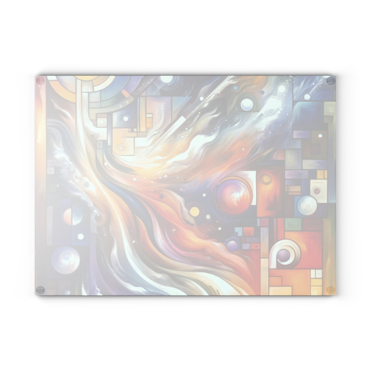 Cosmic Tachism Alchemy Glass Cutting Board