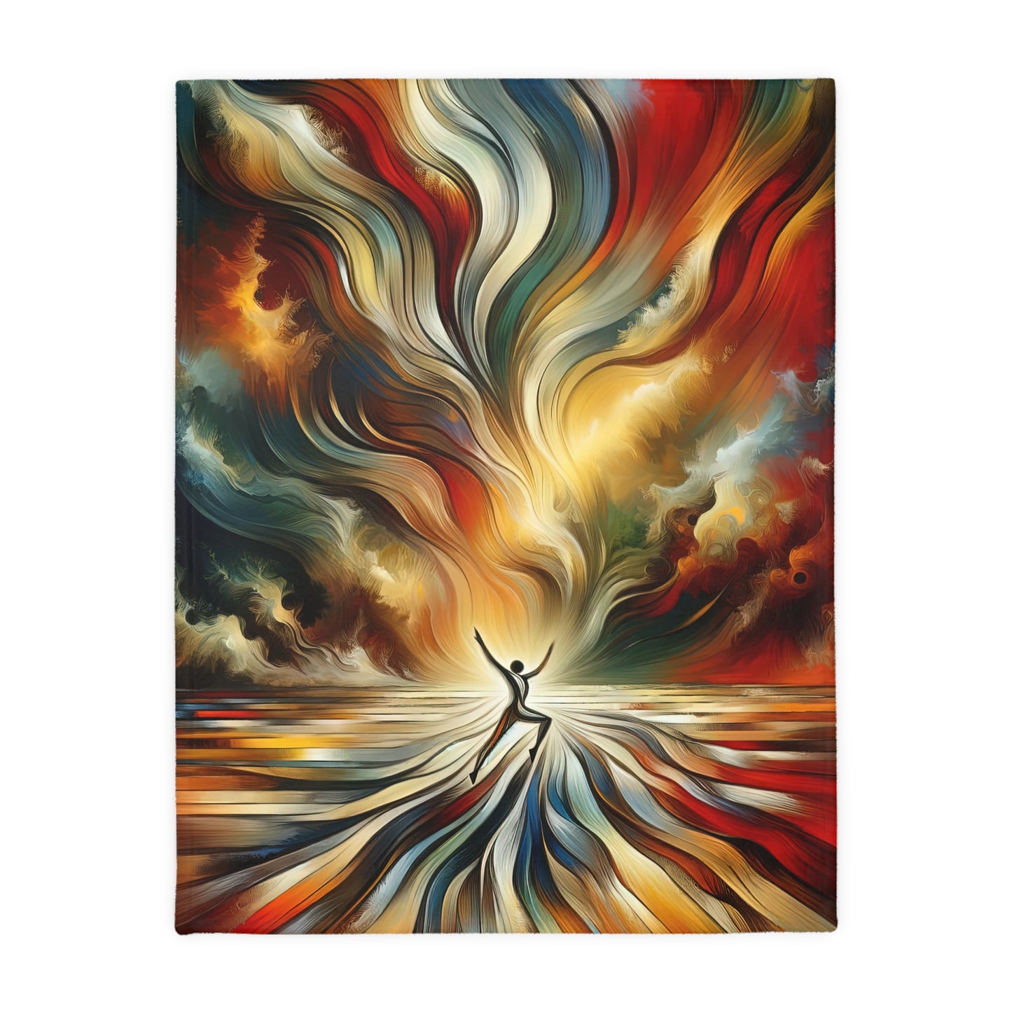 Symphonic Interconnectedness Shift Velveteen Microfiber Blanket (Two-sided print)