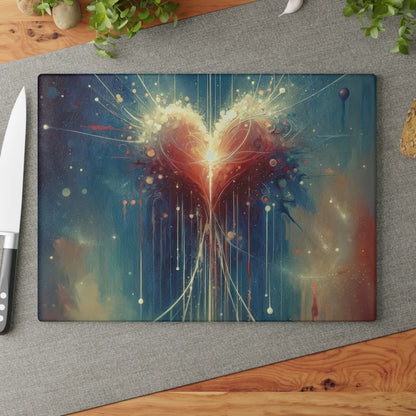 Transcendent Connection Beauty Glass Cutting Board