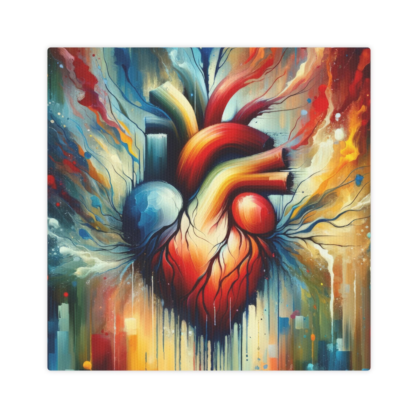 Humanity Heart Unveiled Canvas Photo Tile
