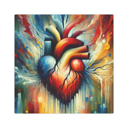 Humanity Heart Unveiled Canvas Photo Tile