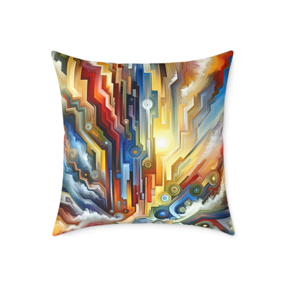 Unity Abstract Vibrancy Spun Polyester Pillow