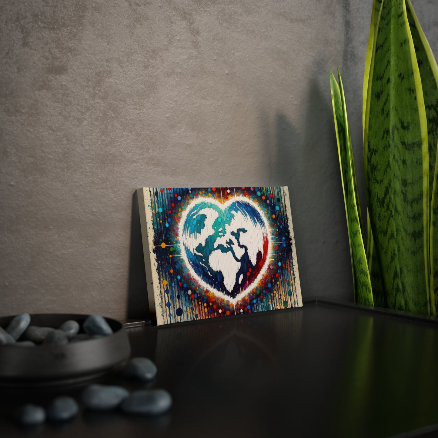 Heartbeats Synchronizing Peace Canvas Photo Tile