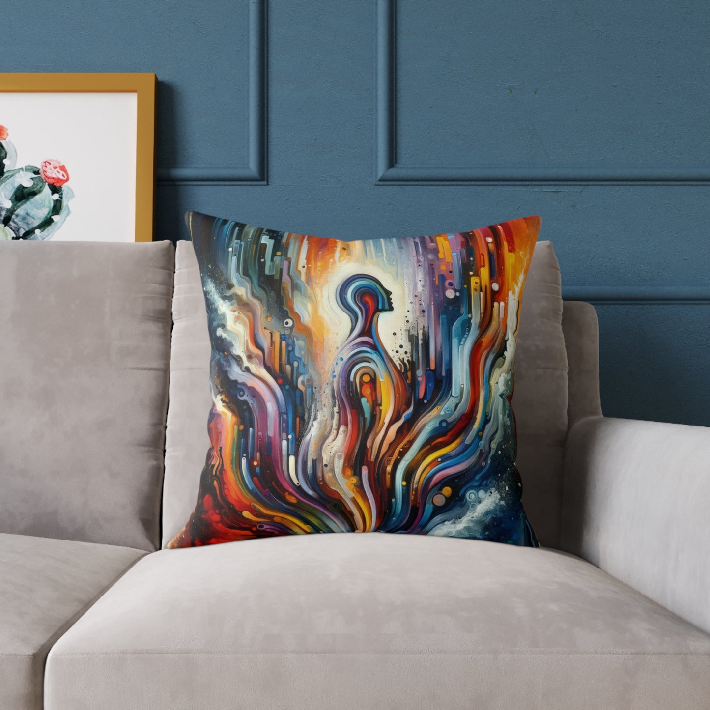 Threshold Collective Consciousness Spun Polyester Pillow