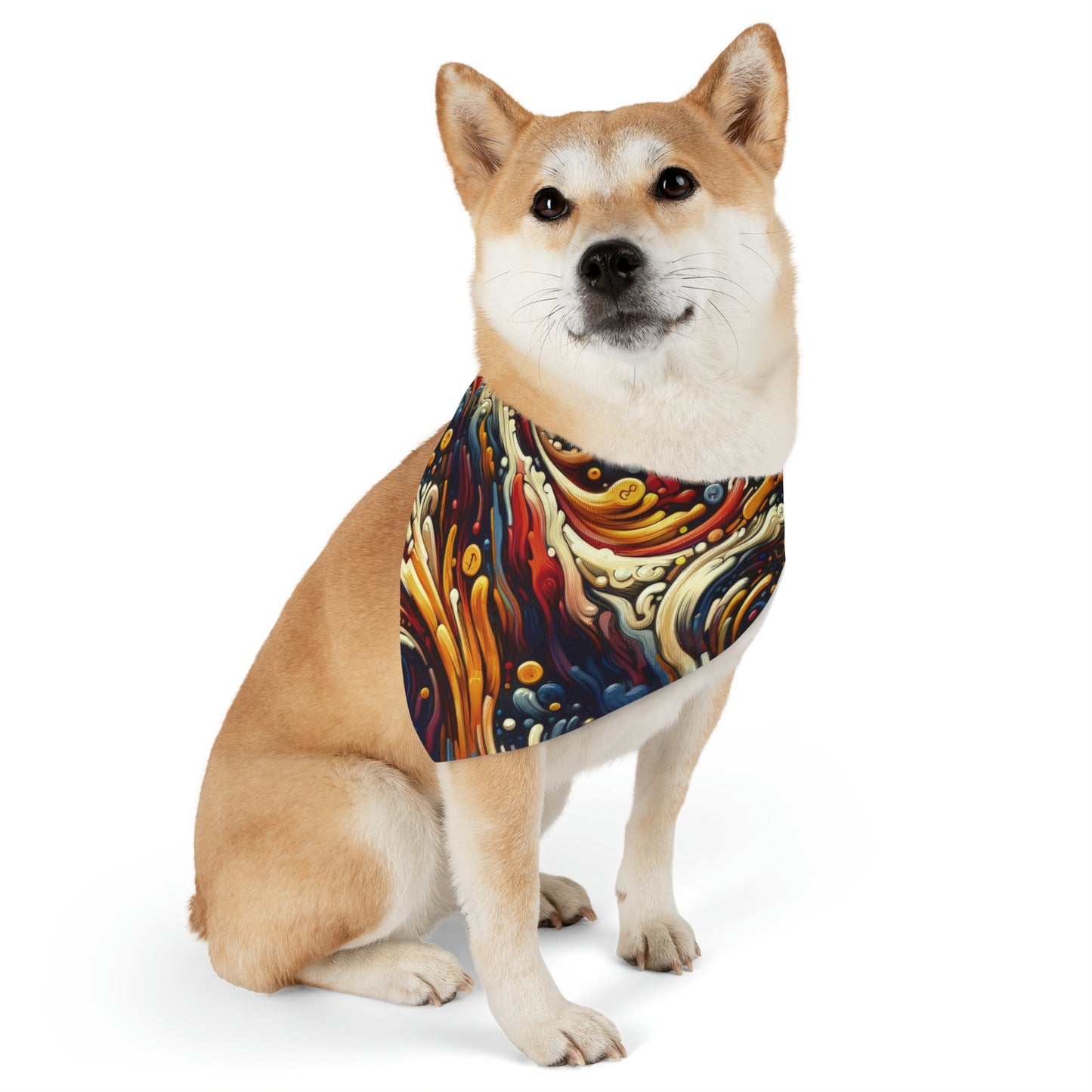 Abstract Financial Flux Pet Bandana Collar